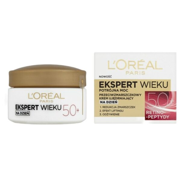 کرم روز ضد چروک SPF15 لورآل مدل EKSPERT WIEKU +50